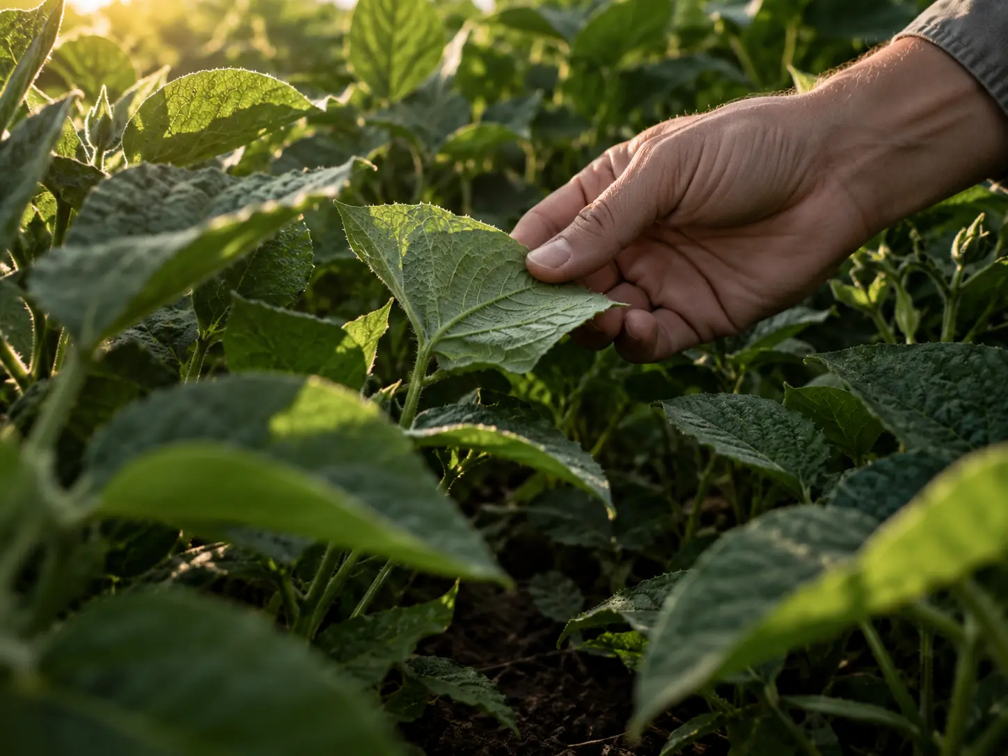 Healthy crop foliage